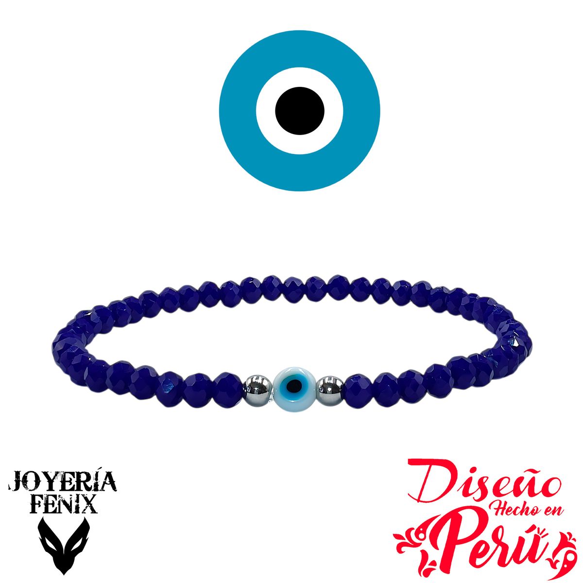 JOYERIA FENIX - Pulsera Ojo Turco Elástico - Joyería Fénix