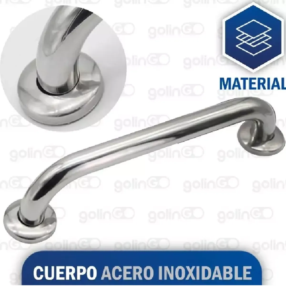NATIONAL - Pack De 2 Barras De Seguridad De Acero Inoxidable De 40cm