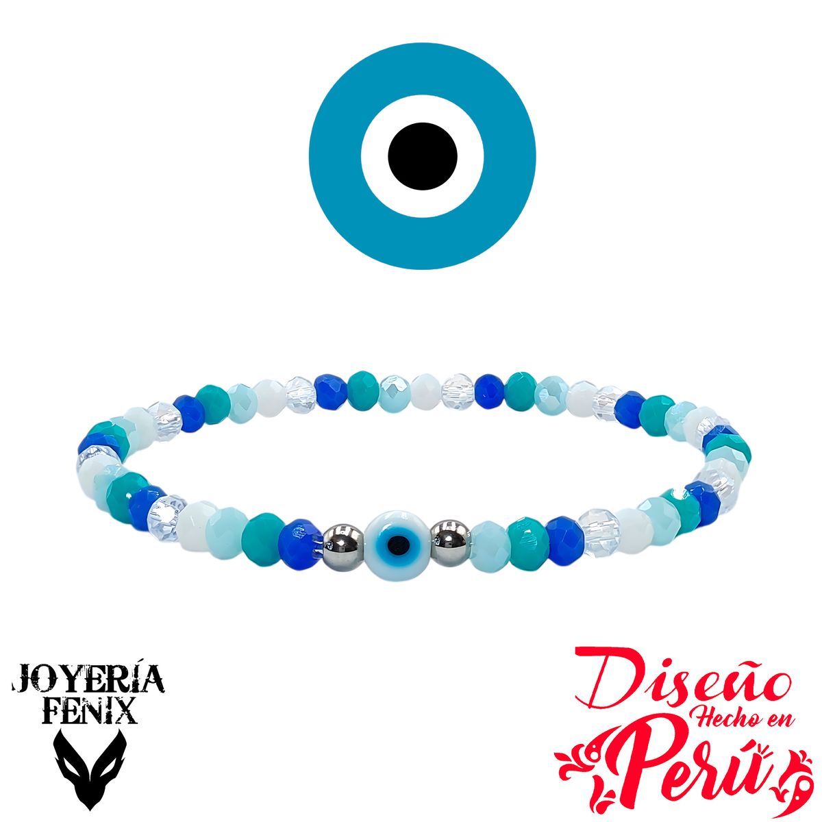 JOYERIA FENIX - Pulsera Ojo Turco Elástico - Joyería Fénix