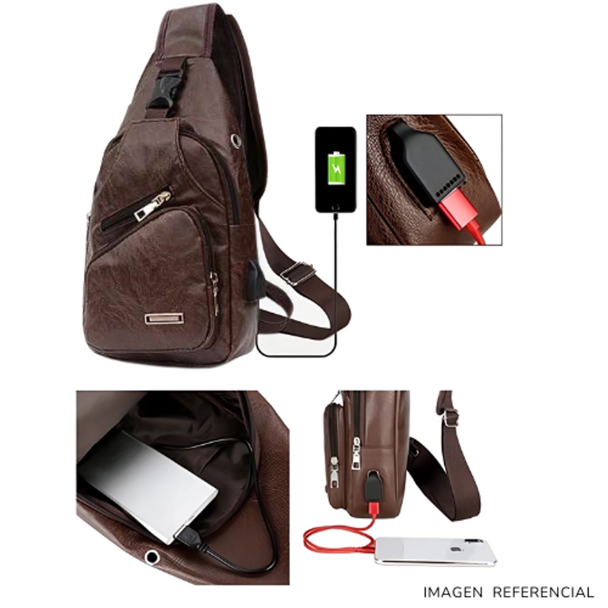 INSPIRA MARKET - Riñonera Morral Antirrobo Multifuncional