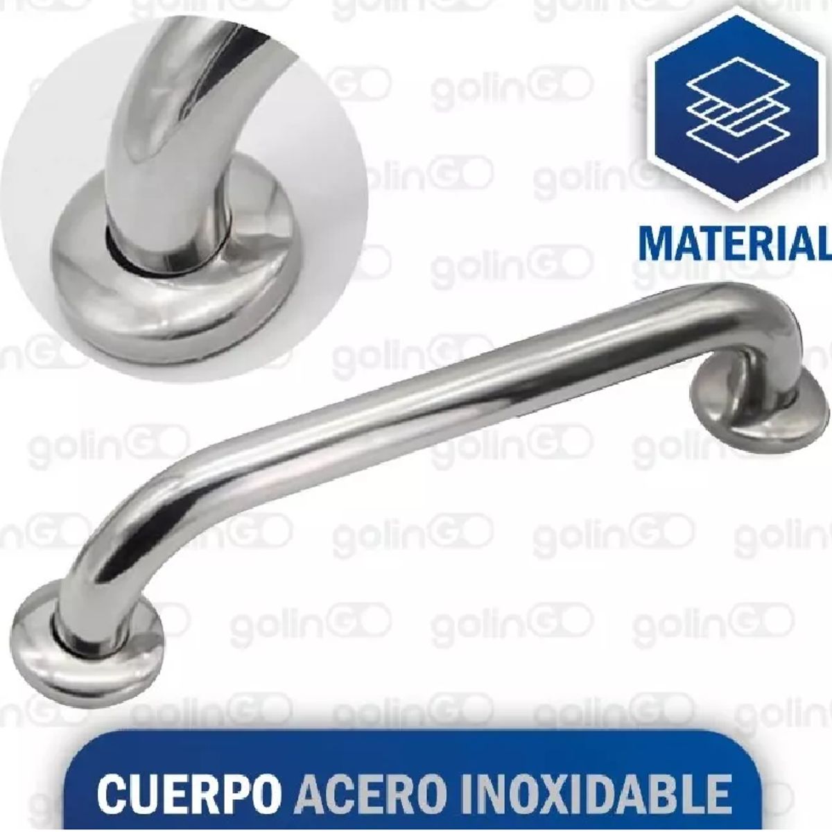 NATIONAL - Pack x 2 Barras De Seguridad De Acero Inoxidable de 50cm