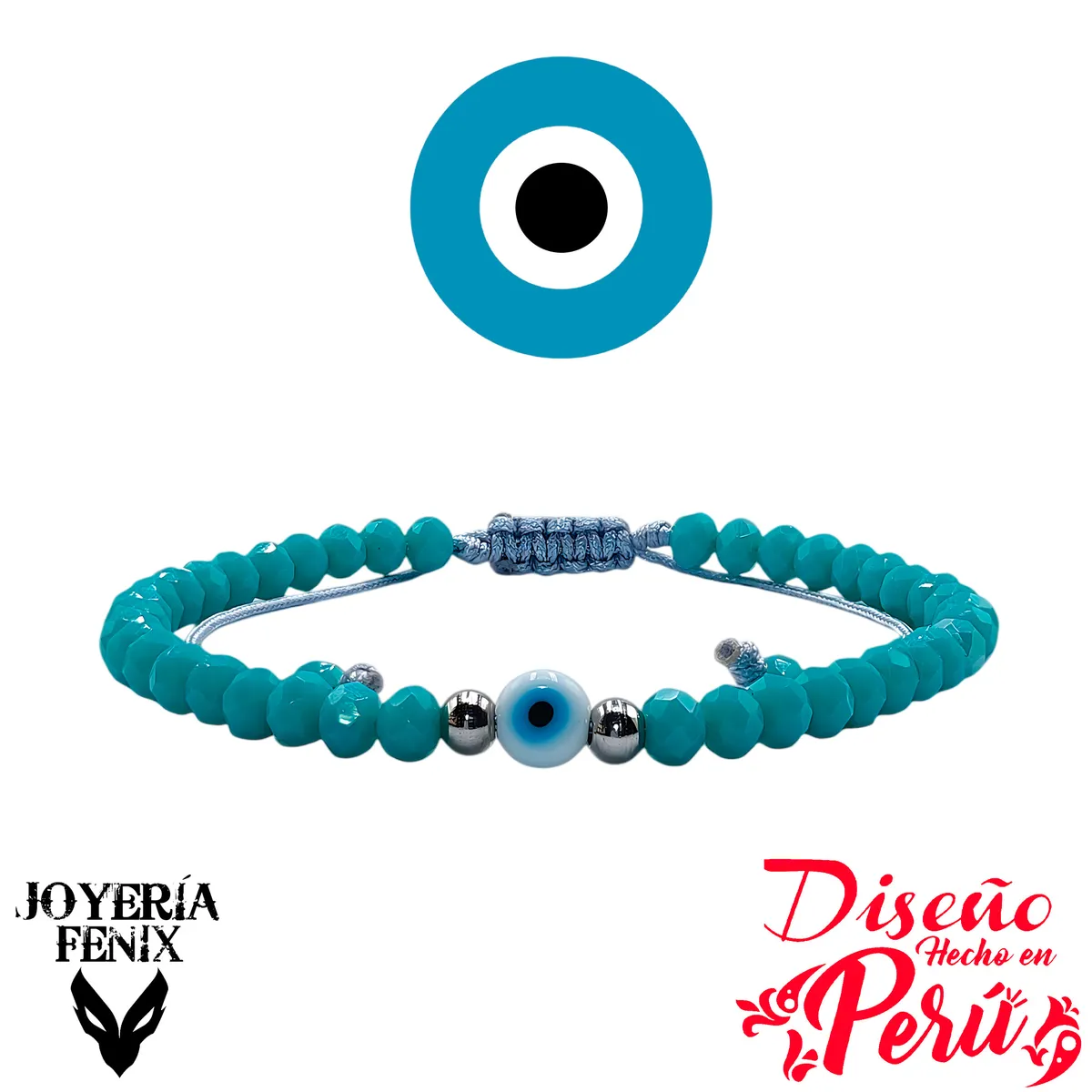 JOYERIA FENIX - Pulsera Ojo Turco Ajustable - Joyería Fénix