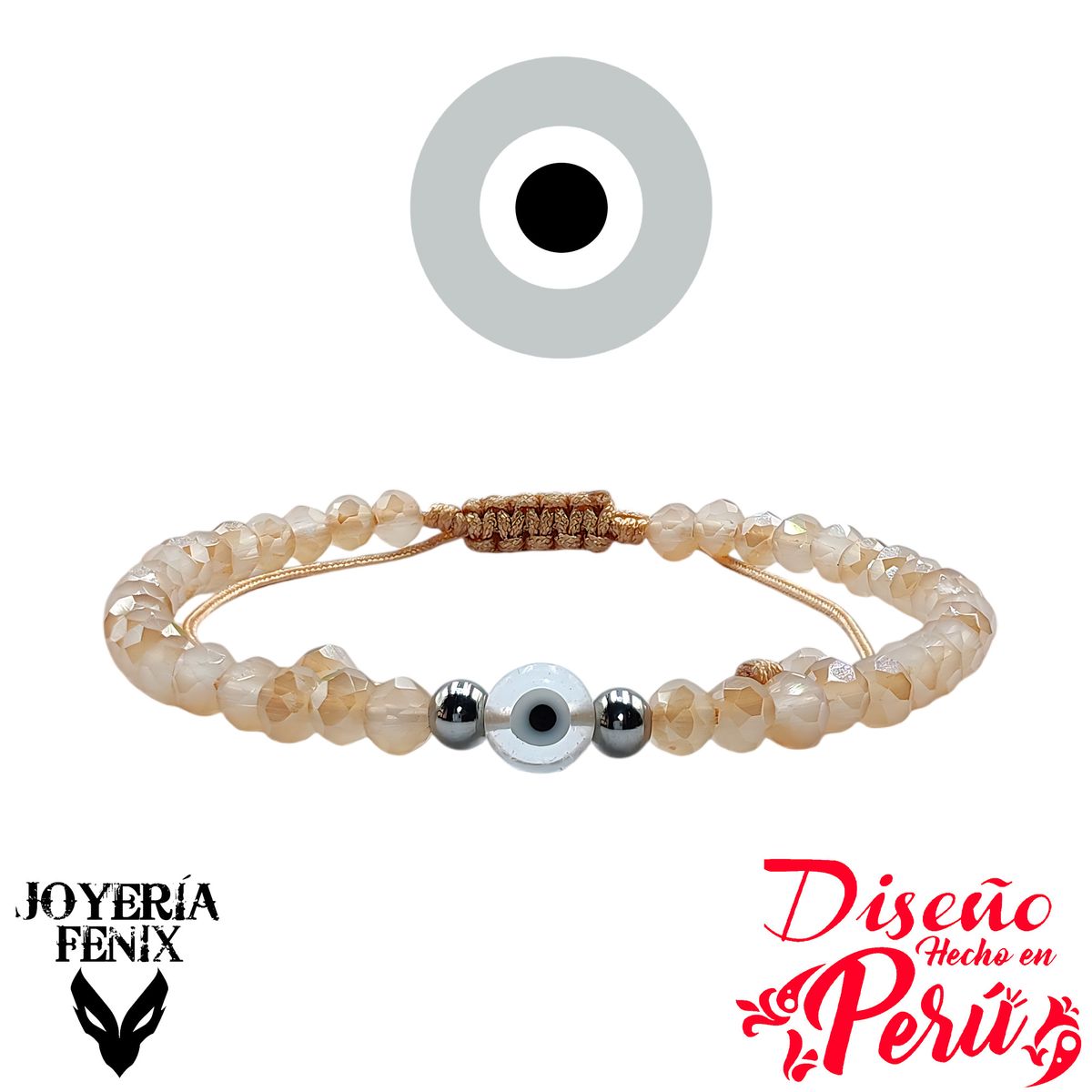 JOYERIA FENIX - Pulsera Ojo Turco Ajustable - Joyería Fénix
