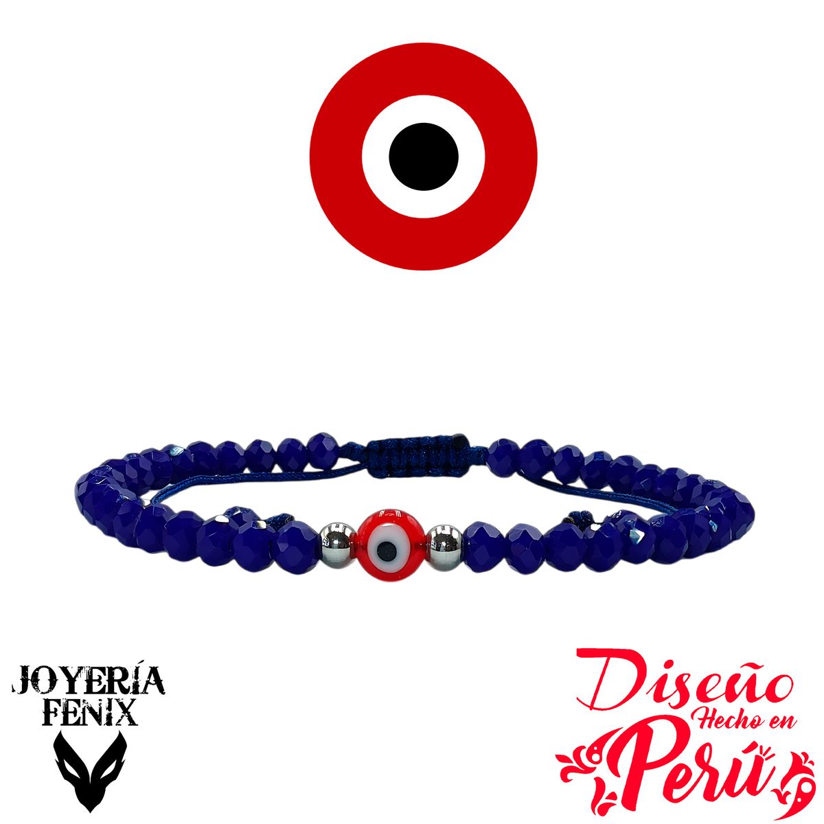 JOYERIA FENIX - Pulsera Ojo Turco Ajustable - Joyería Fénix