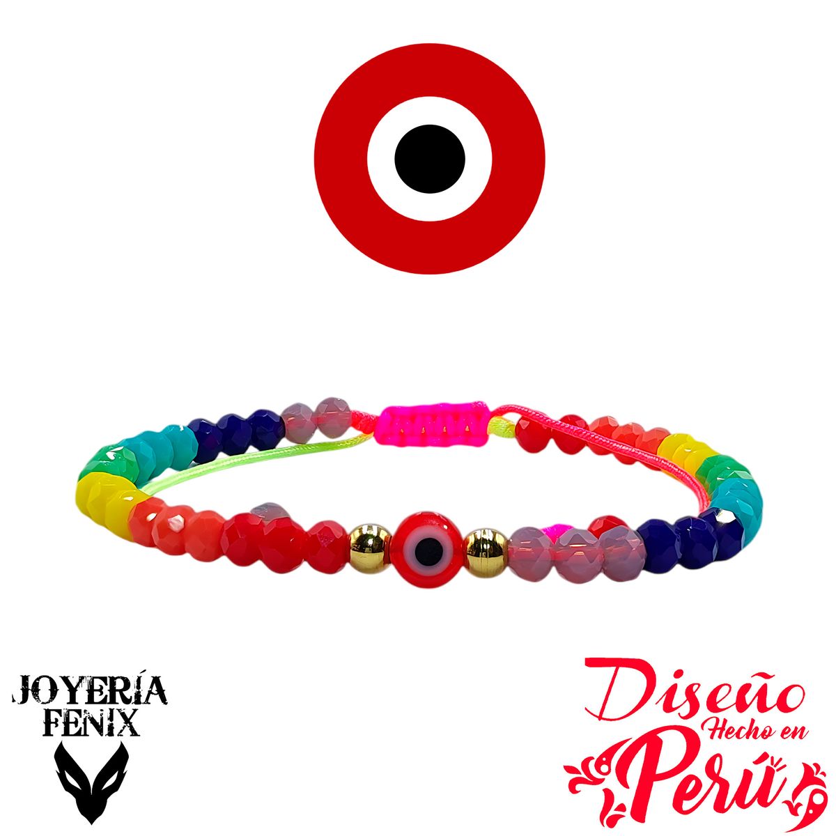 JOYERIA FENIX - Pulsera Ojo Turco Ajustable - Joyería Fénix