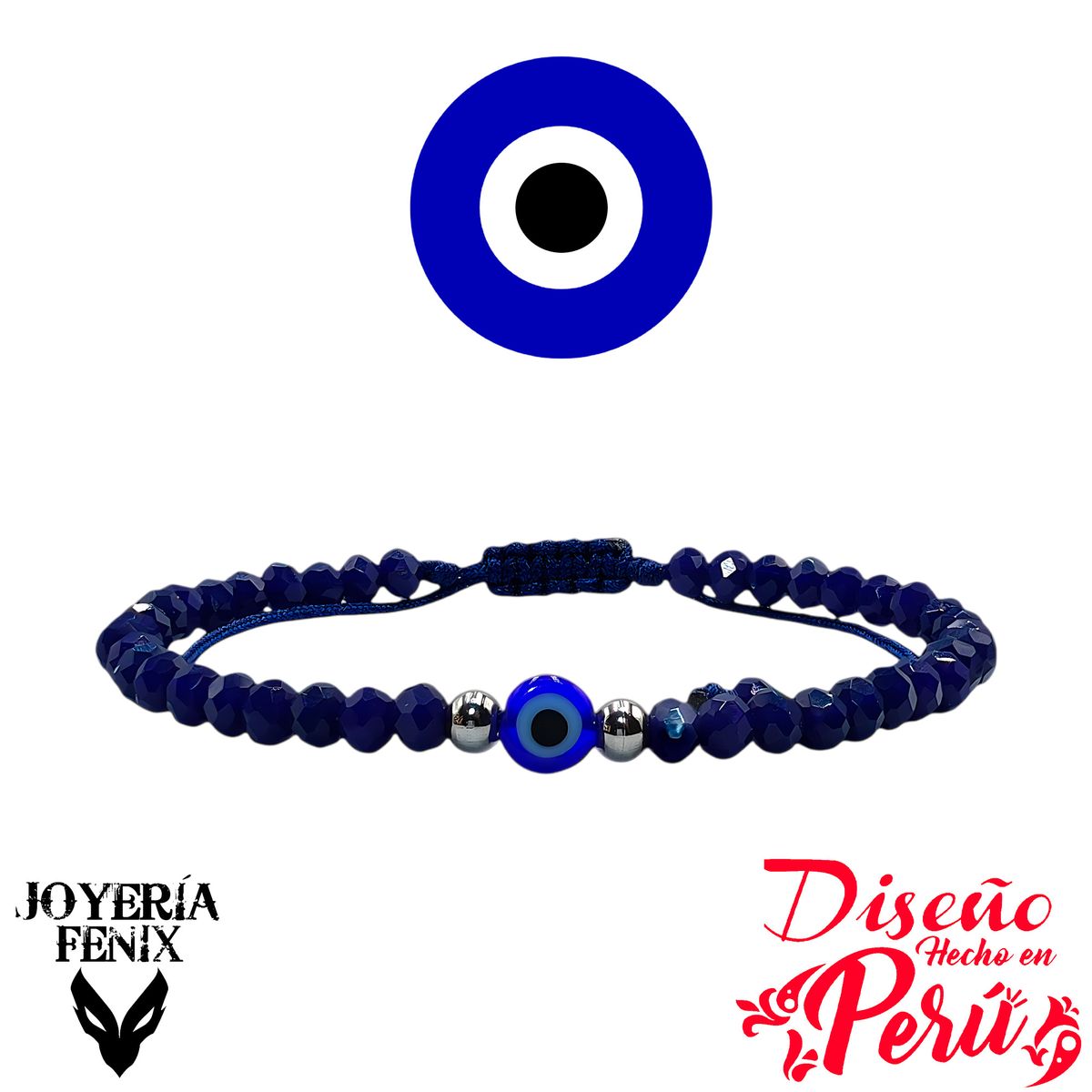 JOYERIA FENIX - Pulsera Ojo Turco Ajustable - Joyería Fénix