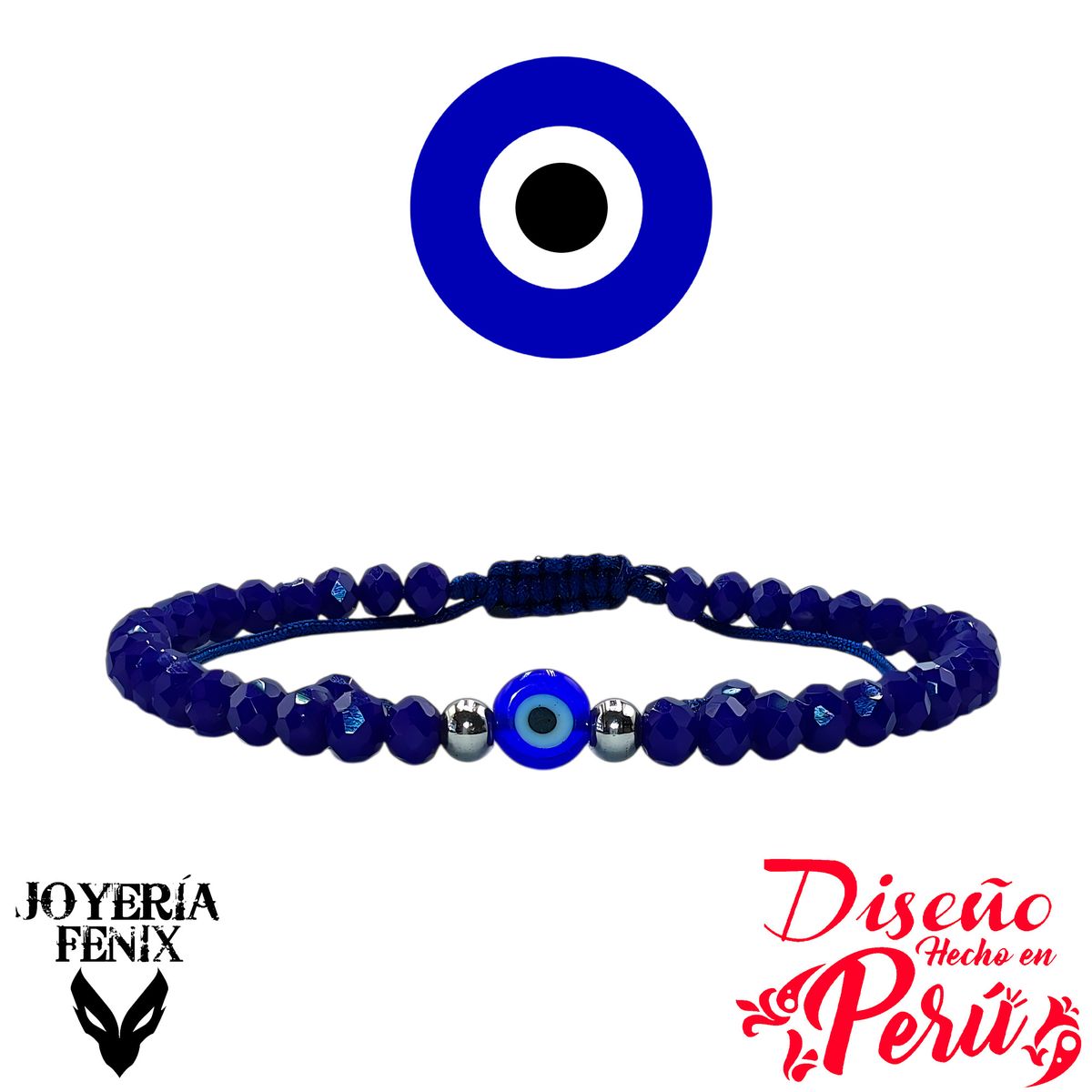 JOYERIA FENIX - Pulsera Ojo Turco Ajustable - Joyería Fénix