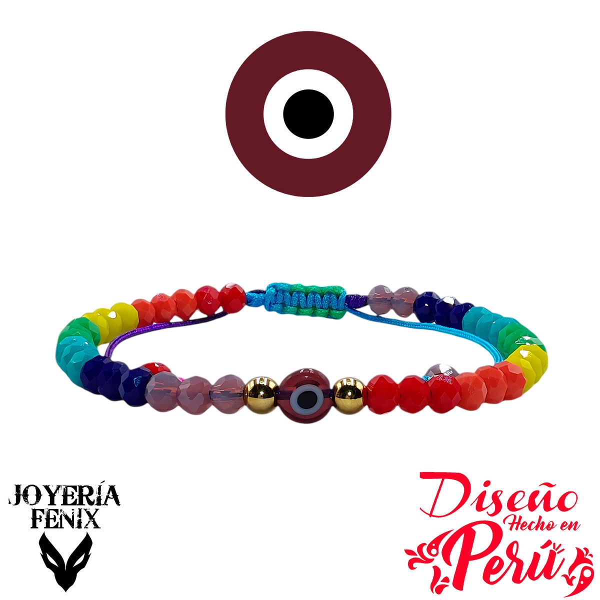 JOYERIA FENIX - Pulsera Ojo Turco Ajustable - Joyería Fénix