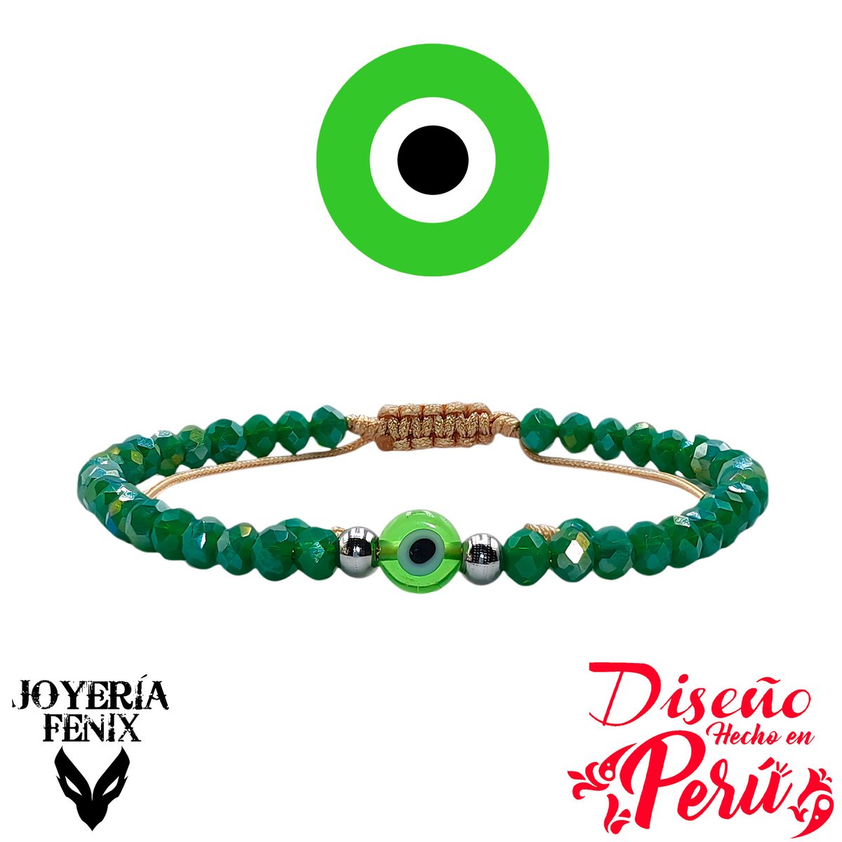 JOYERIA FENIX - Pulsera Ojo Turco Ajustable - Joyería Fénix