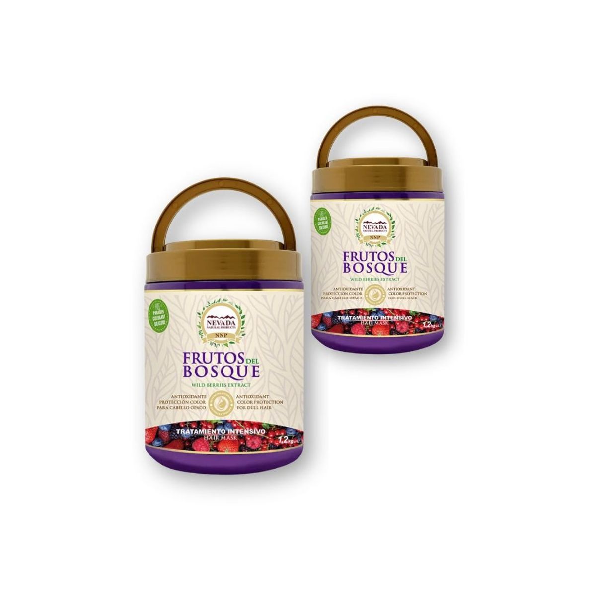 NEVADA NATURAL PRODUCTS - Frutos Del Bosque 12Kg Tratamiento Capilar Nevada x2Unids