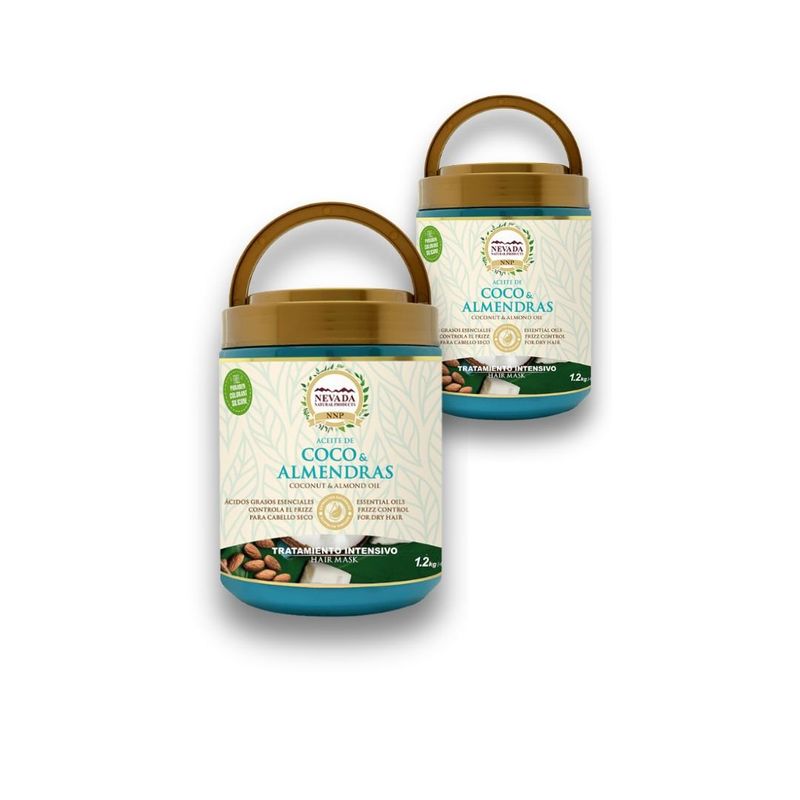 NEVADA NATURAL PRODUCTS - Coco y Almendras 12Kg Tratamiento Capilar Nevada x2Unids