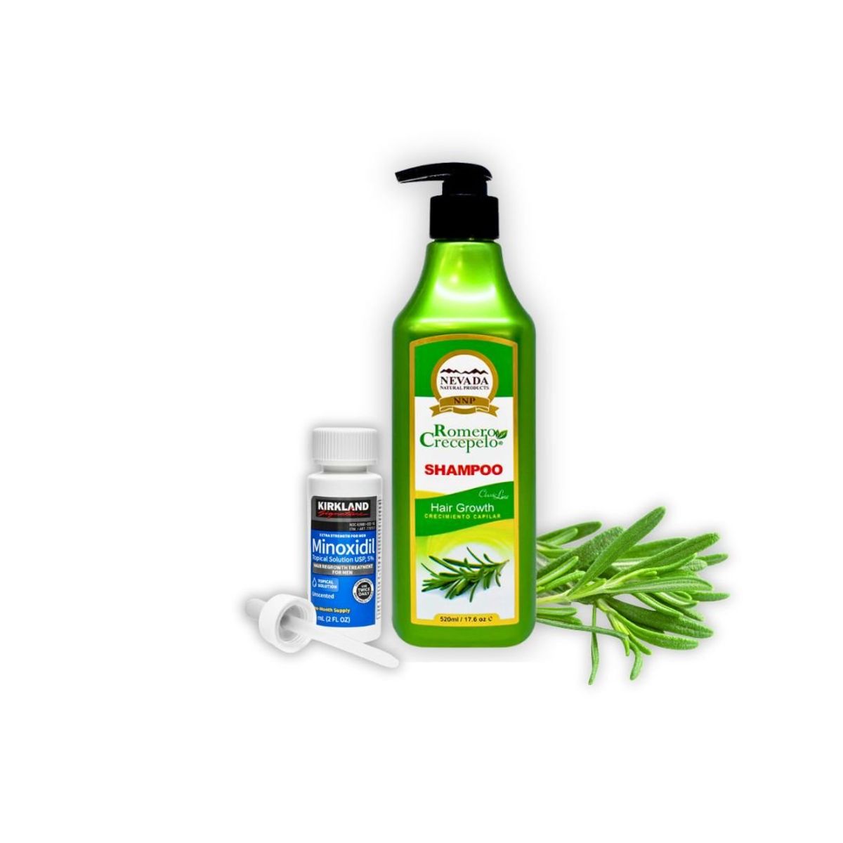 NEVADA NATURAL PRODUCTS - Pack Anticaida Shampoo Romero 520ml+Minoxidil