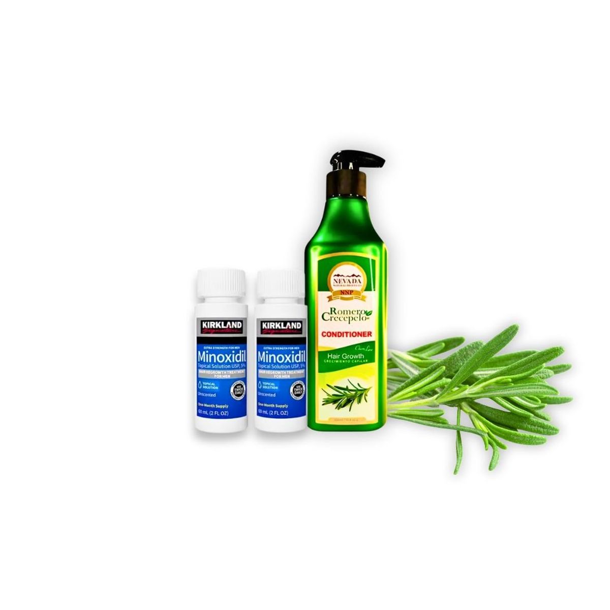 NEVADA NATURAL PRODUCTS - Pack Capilar Acondicionador Romero 320ml+Minoxidil X2