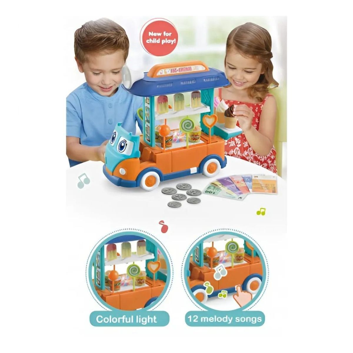 GENERICO - Jueguete Interactivo Camión De Helados Feliz