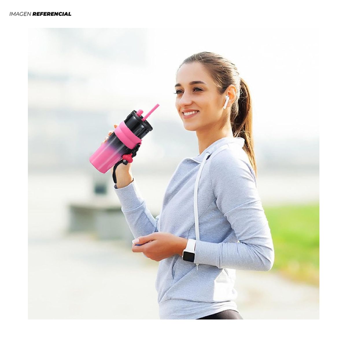 GENERICO - Termo Personal Estilo Vaso Aurora color Rosado