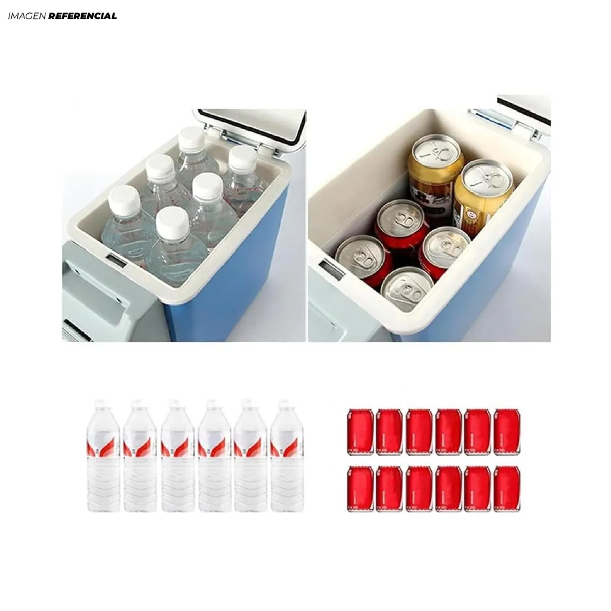 GENERICO - Mini Cooler Para Auto Portátil Para Frutas y Bebidas 75 L