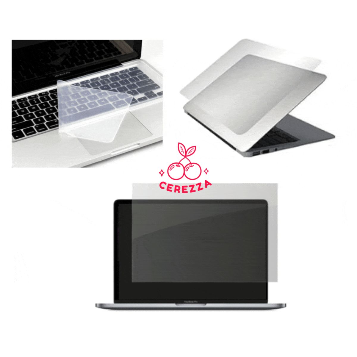 GENERICO - Protector para Laptop Teclado + Pantalla +  Skin medida 15.6 kit 3en1