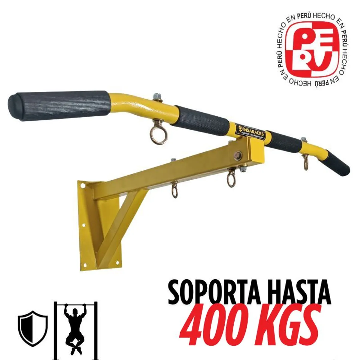 IMSARACKS - Barra Dominadas Saco de Box Desmontable Crossfit 400Kg