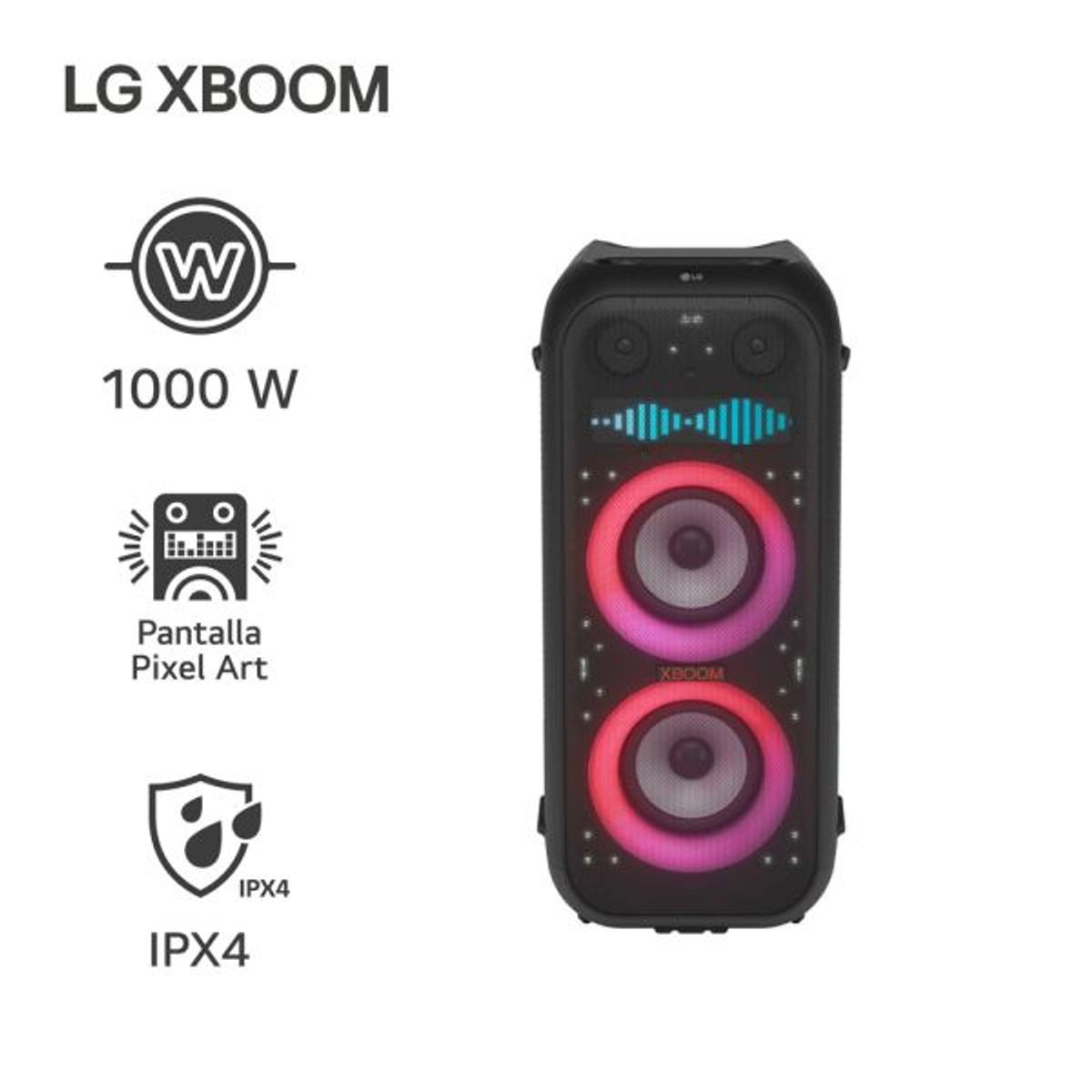 LG - Parlante LG XBOOM XL9T 1000 W Bluetooth IPX4 Pixel Art