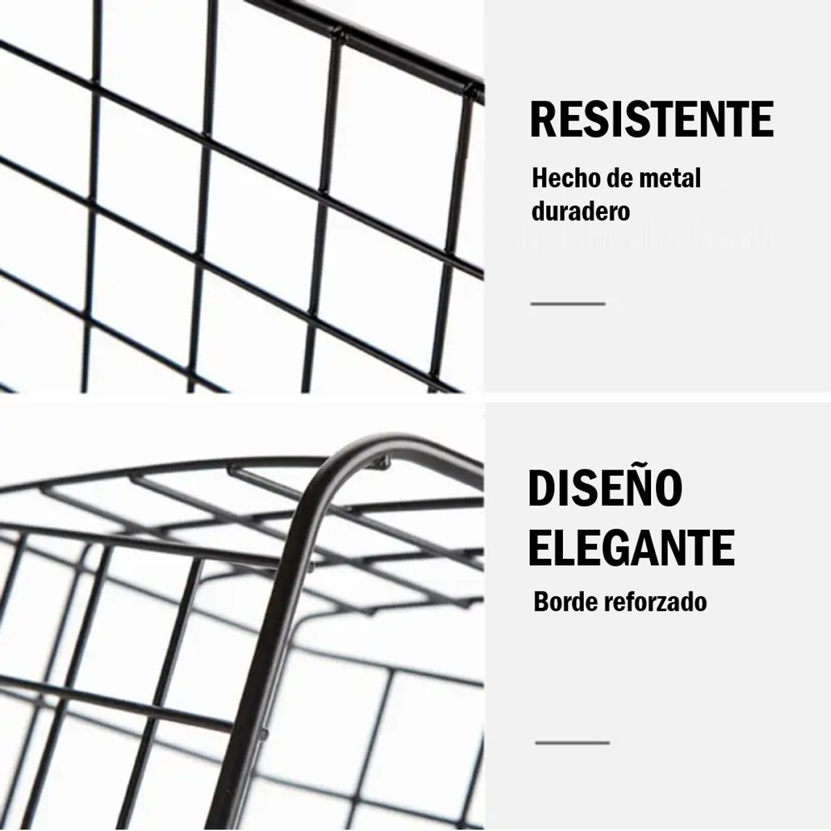 GENERICO - Pack x2 Cestas Repisas colgante de rejilla con gancho