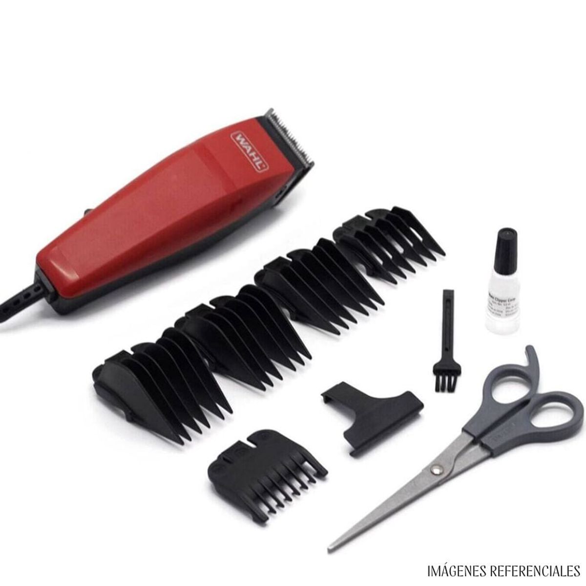 WAHL - Maquina Wahl de Cortar Cabello Easy Cut 10 Piezas – ROJO