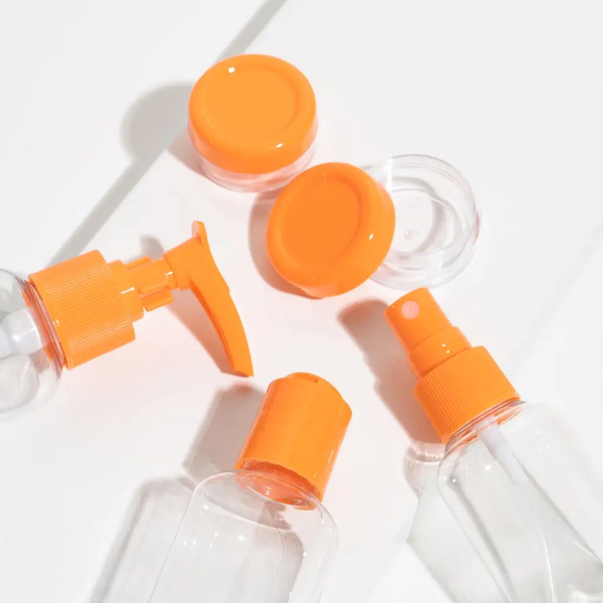 INSPIRA - Set 6 Frascos de Viaje Pulverizadores y Contenedores de Aseo