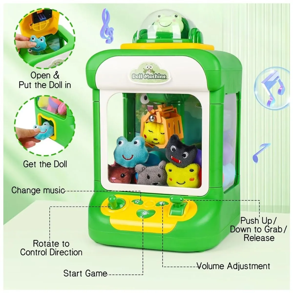 GENERICO - Juego Interactivo Mini Máquina Garra De Peluches