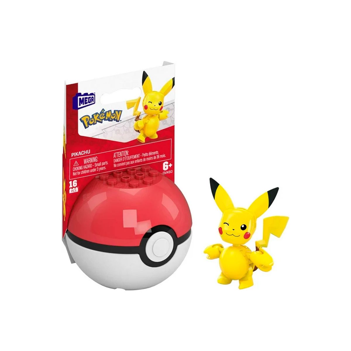 POKEMON - Pokemon Mega Pikachu Ball 16 piezas Modelo B