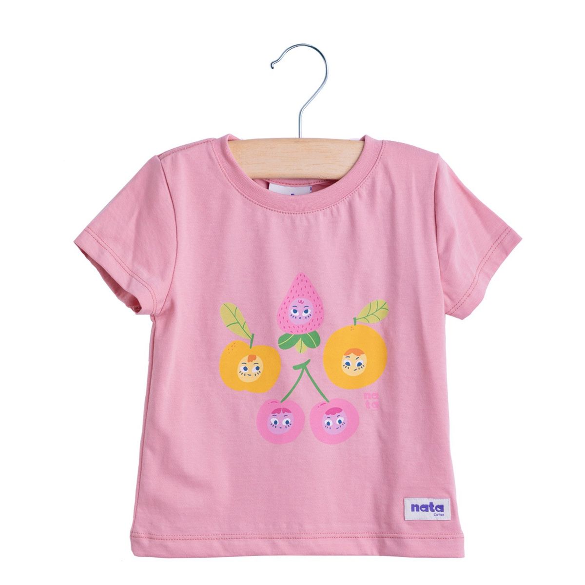 NATA COTON - POLO DE ALGODON ROSA CLASICO - FRUTAS