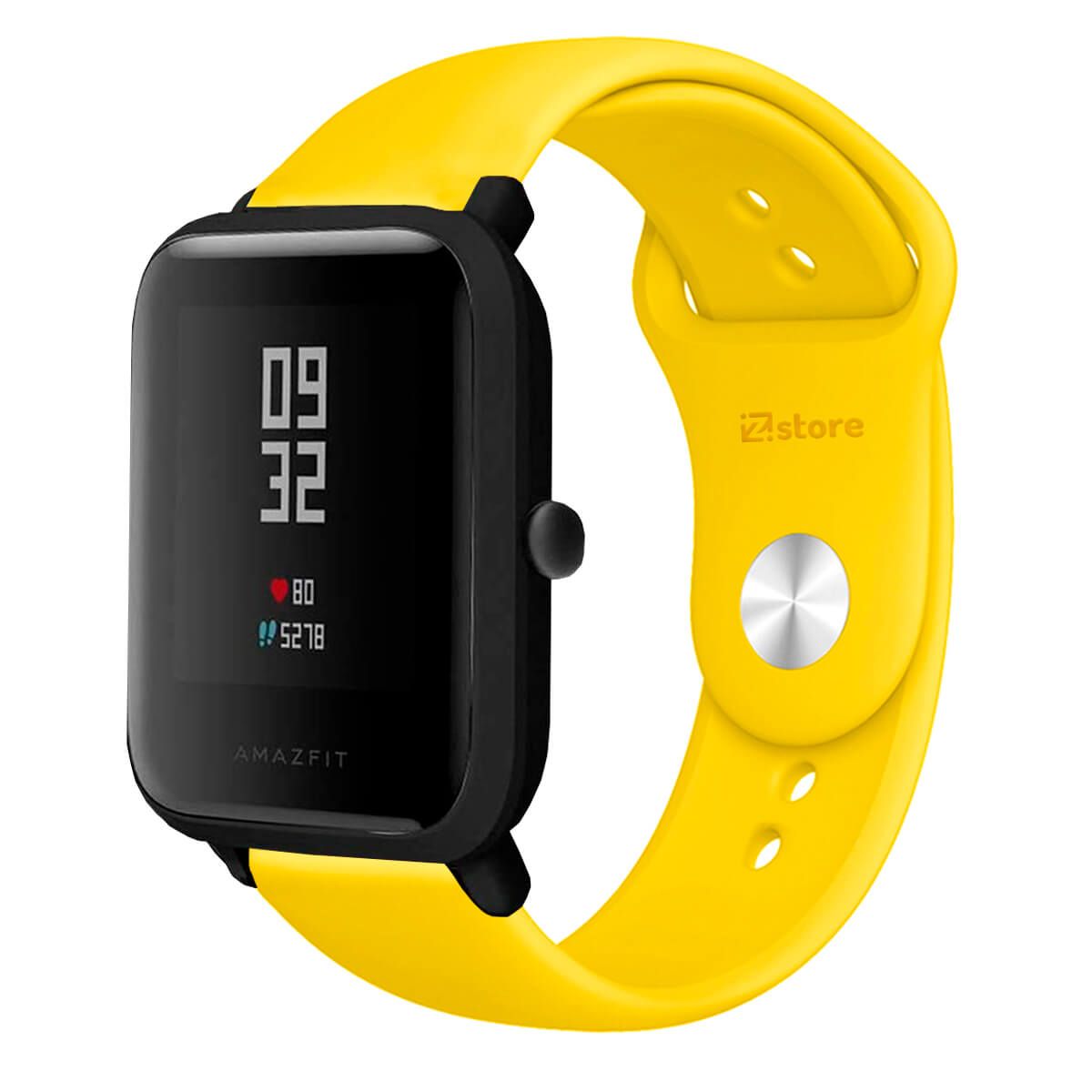 GENERICO - Correa Compatible Con Amazfit Bip Amarillo Broche 20mm