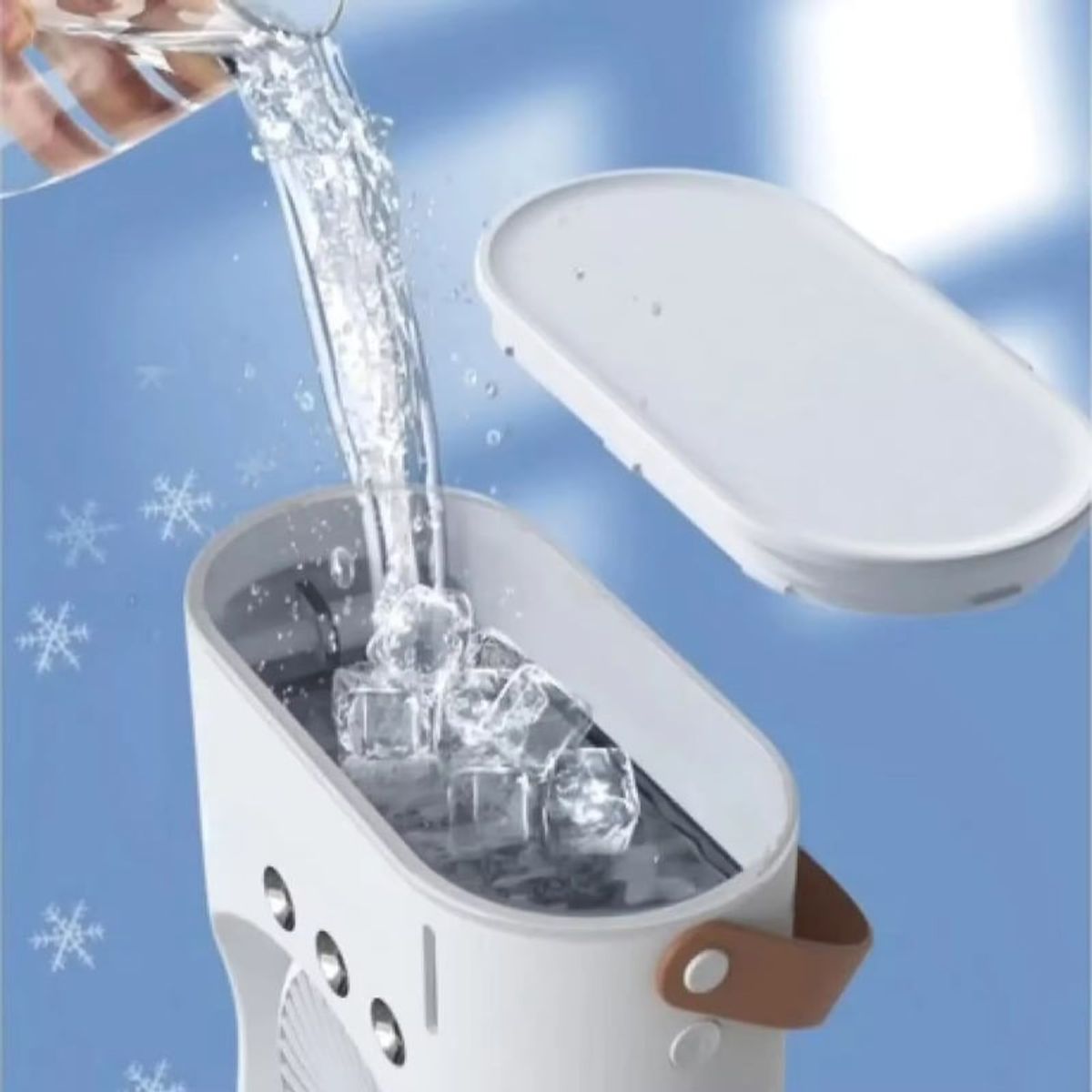 GENERICO - VENTILADOR DOBLE HUMIDIFICA GIRA 180g PORTATIL Y CONTROL REMOTO