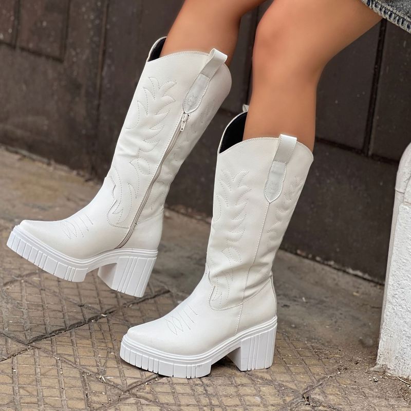 GENERICO - Bota-texana-Ana-blanco