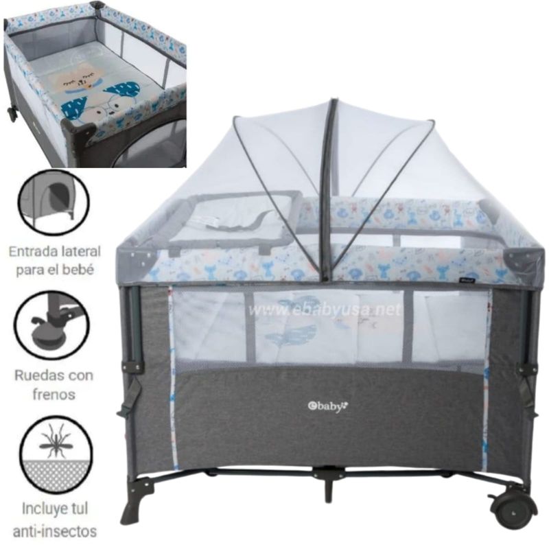 EBABY - Cuna para bebe Colecho Nala CELESTE