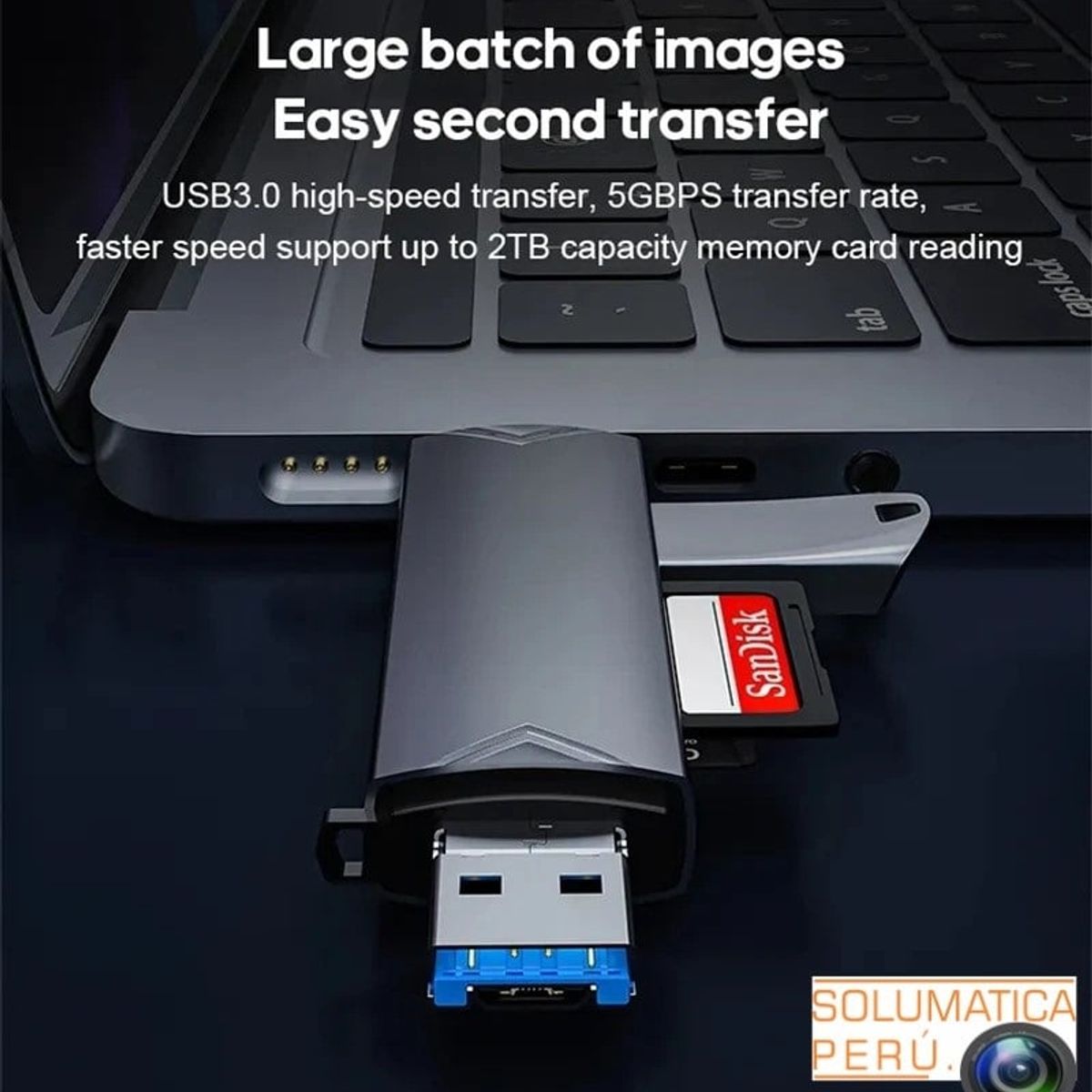 OEM - Adaptador Lector De Memorias Microsd y USB - Tipo C Multipuerto