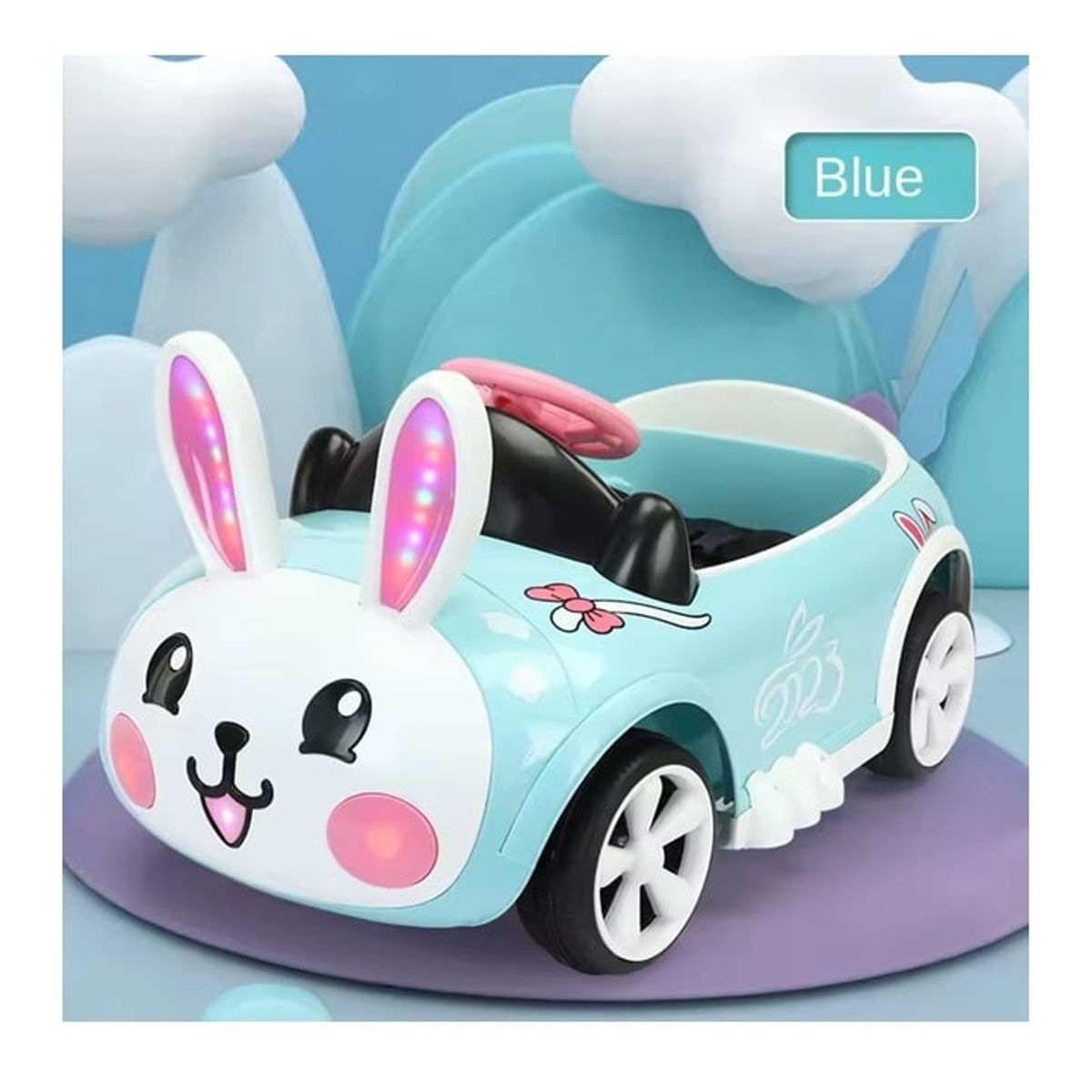 GENERICO - Carro Eléctrico Batería Control Remoto Rabit Car Blue