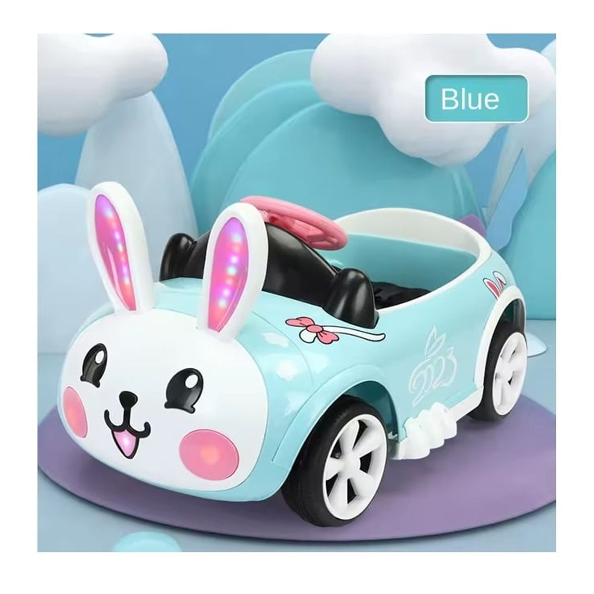 GENERICO - Carro Eléctrico Batería Control Remoto Rabit Car Blue