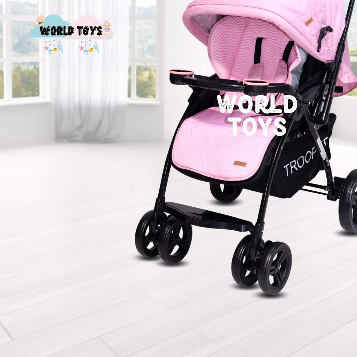 BABY - Coche Cuna de Lujo «TROOPER PLUS» Pink