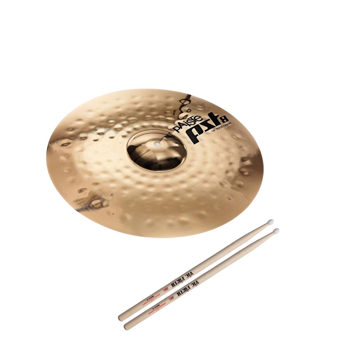 PAISTE - Platillo Crash 18 PST8 Paiste Con Baqueta Vic Firth Rock N
