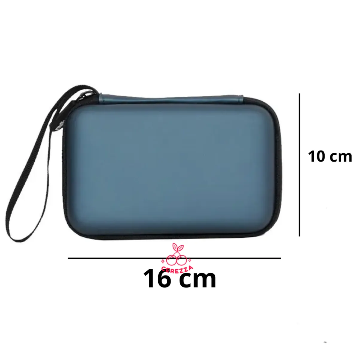 GENERICO - ESTUCHE ANTI GOLPES PARA DISCO DURO EXTERNO 2.5 CON CIERRE AZUL