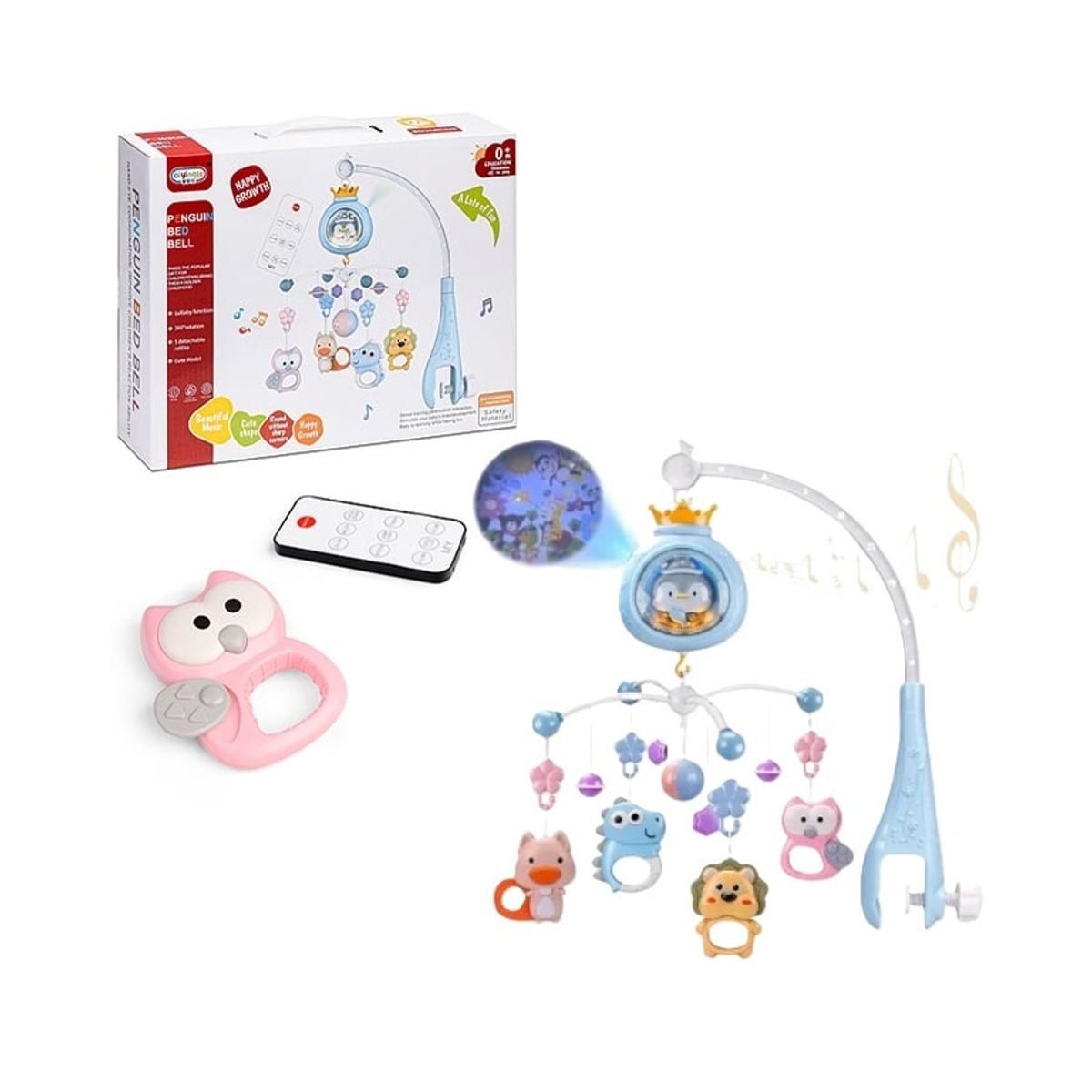 GENERICO - Móvil Musical para Cuna con Proyección de Luces