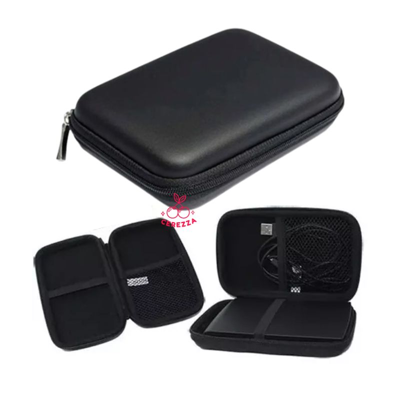 GENERICO - ESTUCHE ANTI GOLPES PARA DISCO DURO EXTERNO 2.5 CON CIERRE NEGRO