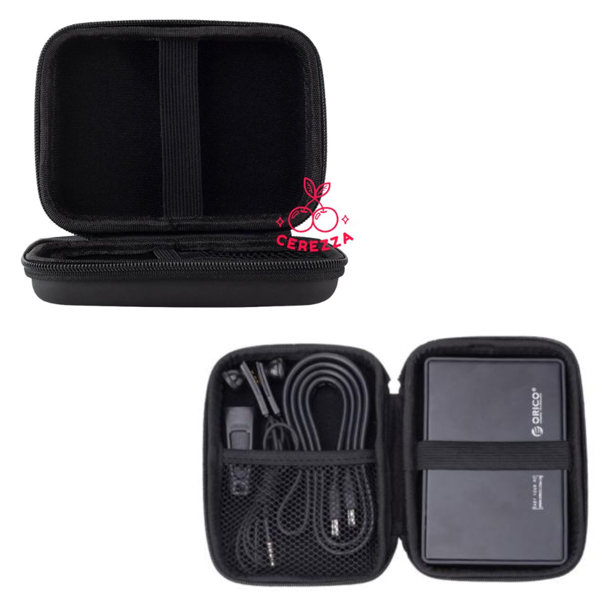 GENERICO - ESTUCHE ANTI GOLPES PARA DISCO DURO EXTERNO 2.5 CON CIERRE NEGRO