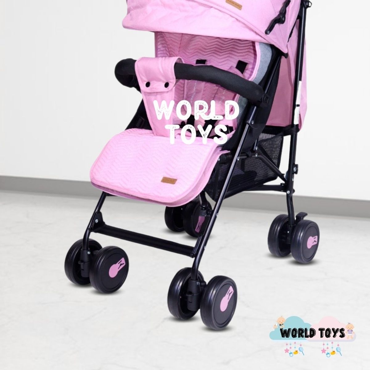 BABY - Coche Bastón de Lujo «NEWBURN» Pink