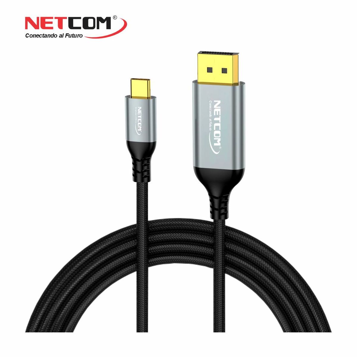 NETCOM - CABLE ADAPTADOR BIDIRECCIONAL USB-C A DISPLAYPORT DE 1.80 MTS NETCOM