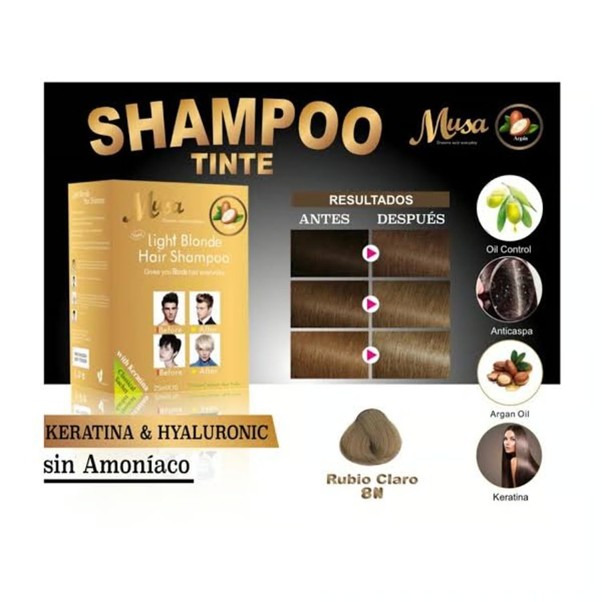 OEM - 10 TINTES SHAMPOO COLOR RUBIO CLARO