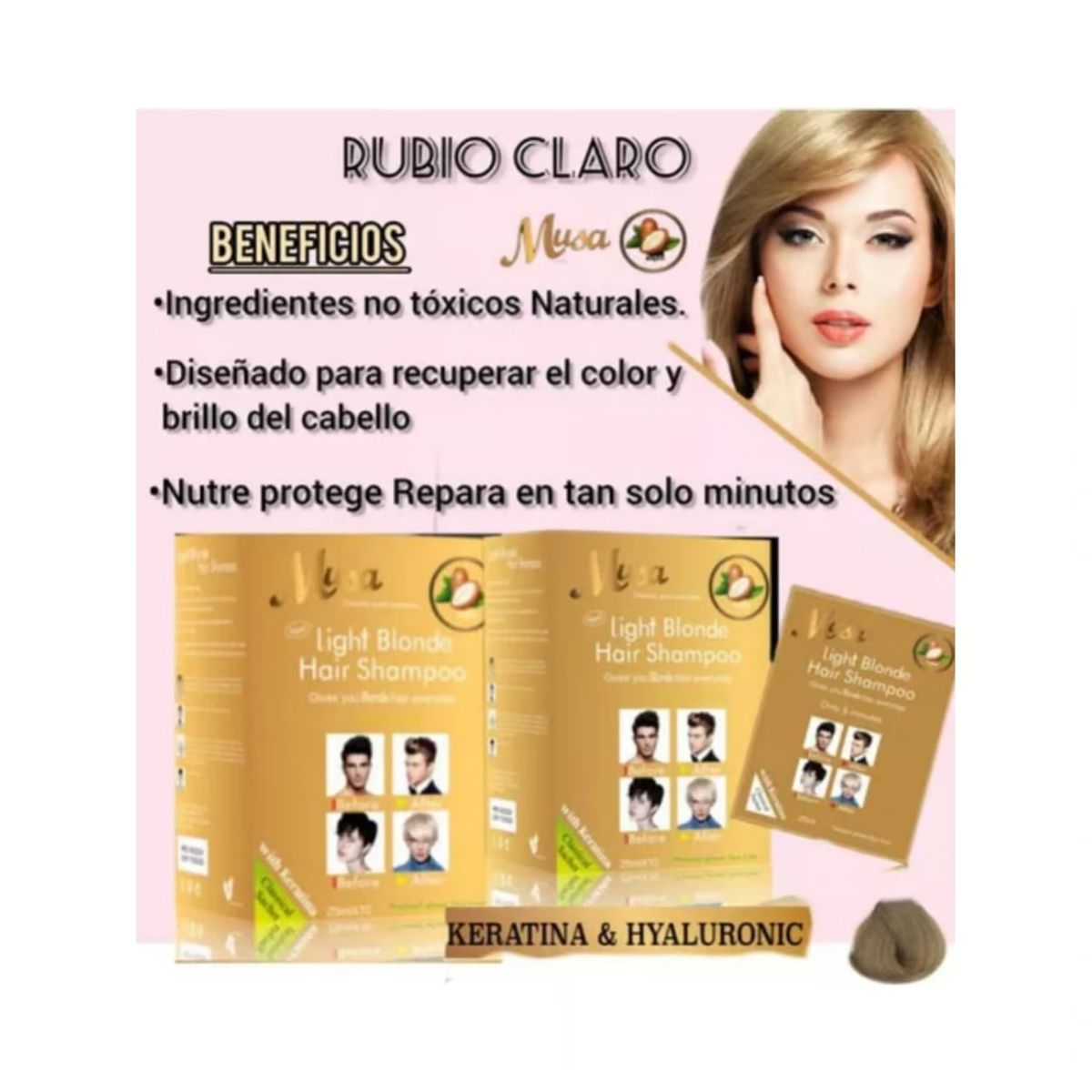 OEM - 10 TINTES SHAMPOO COLOR RUBIO CLARO