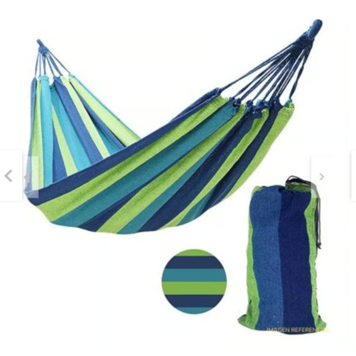 GENERICO - Hamaca  Multicolor Colgante GRANDE y funda Portatil