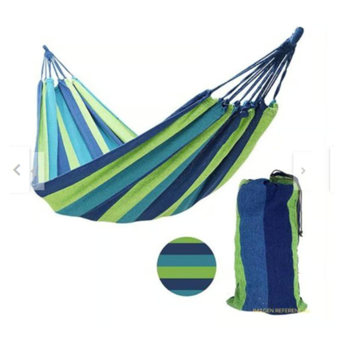 GENERICO - Hamaca  Multicolor Colgante GRANDE y funda Portatil