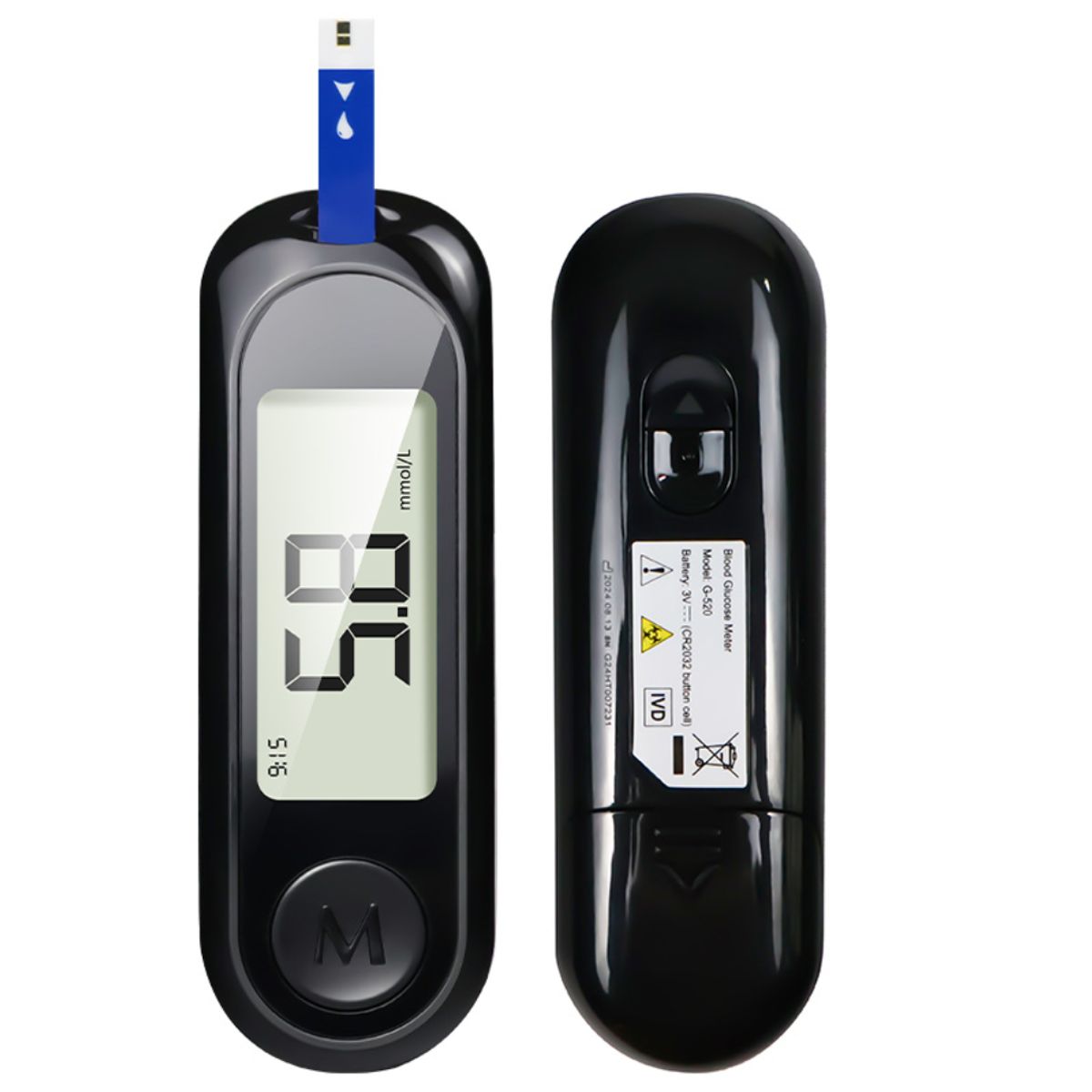 GENERICO - Glucómetro Electron Medidor de glucosa 50 Tiras 50 Lancetas