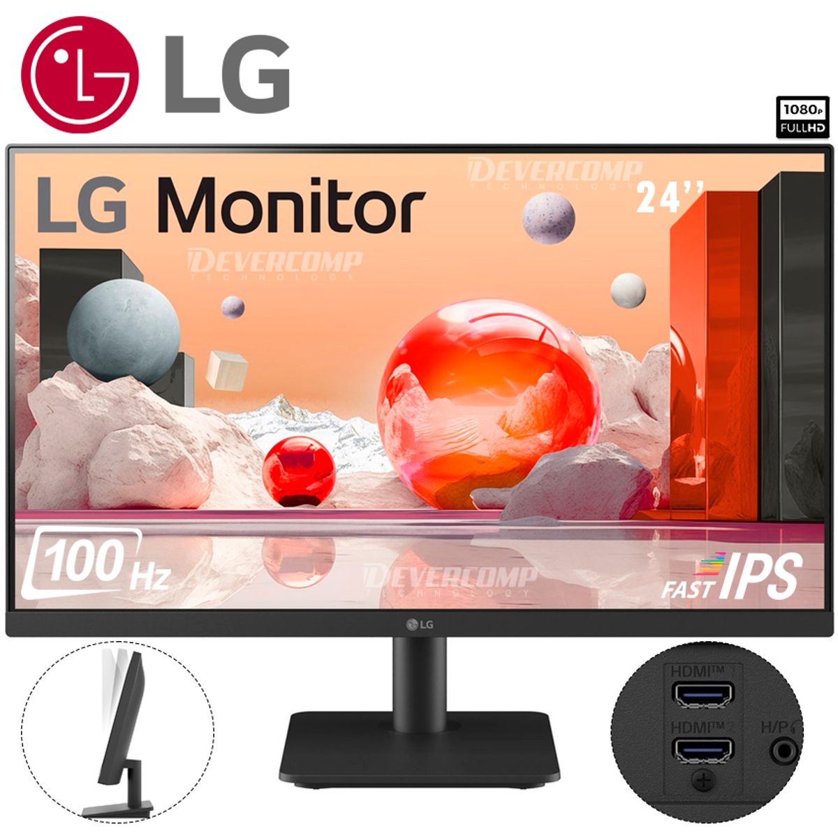 LG - Monitor LG 24MS500-B 24 IPS Full HD 100Hz HDMI